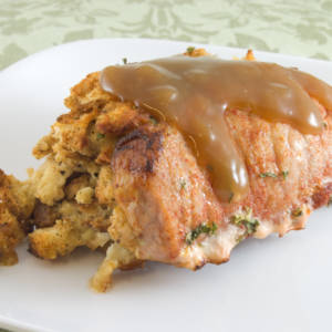 APPLE ALMOND STUFFED CHOPS