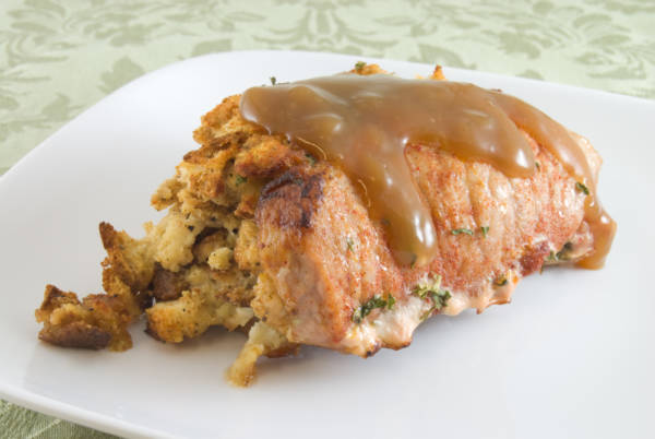 APPLE ALMOND STUFFED CHOPS