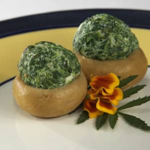JUMBO STUFFED MUSHROOMS FLORENTINE
